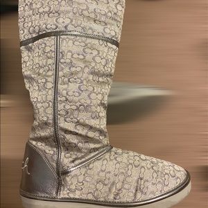 Coach Shoes - Coach silver Nikole boots Coach Shoes - Coach silver Nikole boots